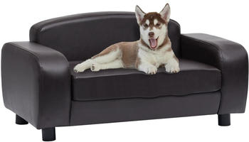 vidaXL Hundesofa braun 80x50x40cm Kunstleder (170966)