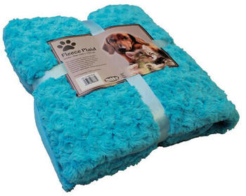 Nobby Hundedecke Fleece Plaid Super Soft hellblau S (70979-13)
