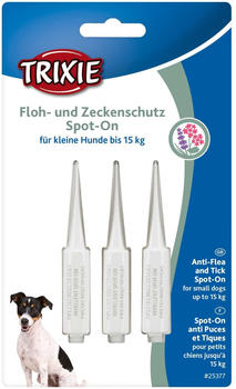 Trixie Floh- und Zeckenschutz Spot-On für Hunde < 15kg > 2 Monate 3x1,5mL (25377)