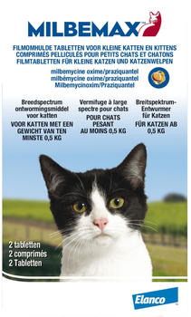 Elanco Milbemax Entwurmungstabletten für kleine Katzen und Kätzchen 4 Tabletten