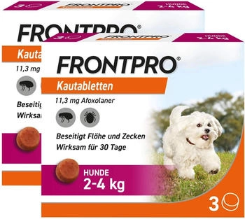 Frontline Frontpro Hunde 2-4 kg (2 x 3 Kautabletten)