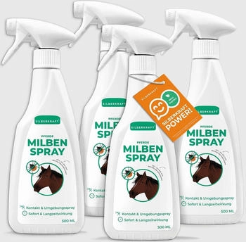 Silberkraft Milbenspray Pferde 4x500 ml