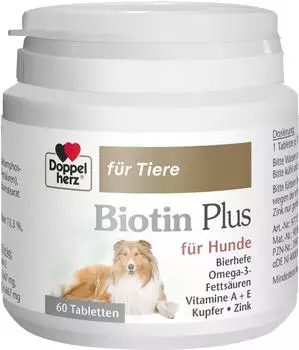 Doppelherz für Tiere Biotin Plus Hunde Tablette 60 Stk.