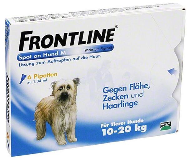 Frontline Spot On Hund M 10-20kg 6 Pipetten