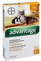 Advantage Spot-On 40 gegen Fl&ouml;hekleine Katzen 4X0,4 ml