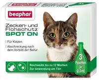 beaphar SPOT-ON f&uuml;r Katzen - 3 Pipetten x 0,8 ml (Katzenfutter), Grundpreis:...
