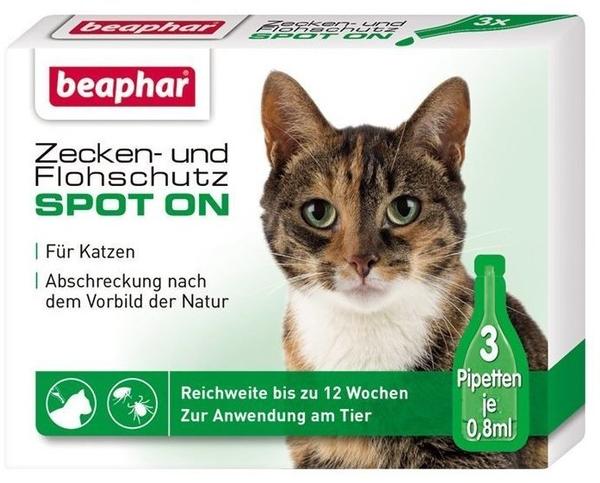 Beaphar Zecken- & Flohschutz Spot-On für Katzen 3x0,8ml