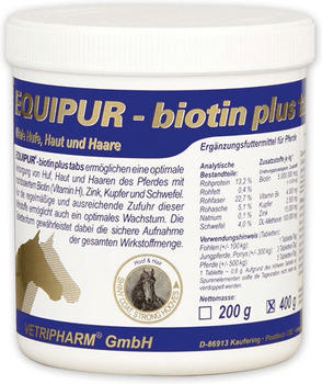 VETRIPHARM Equipur Biotin plus tabs 400 g