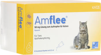 Tad Pharma Amflee Spot-On für Katzen 50mg 6 Pipetten