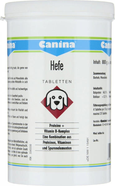 Canina Hefe Tabletten 800g