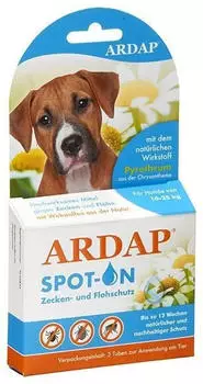 ARDAP Spot-on f&uuml;r Hunde von 10-25kg 3x 2.5 ml