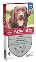 Advantix Chien Solution Antiparasitaire Puces Tiques R&eacute;pulsif Mouches Moustiques
