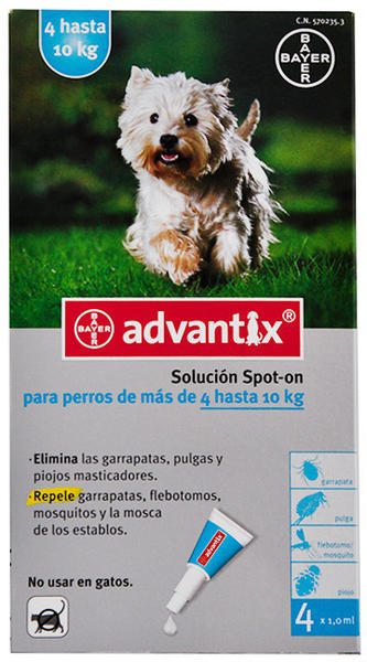 Advantix Spot On für Hunde 4-10 kg 4x1ml