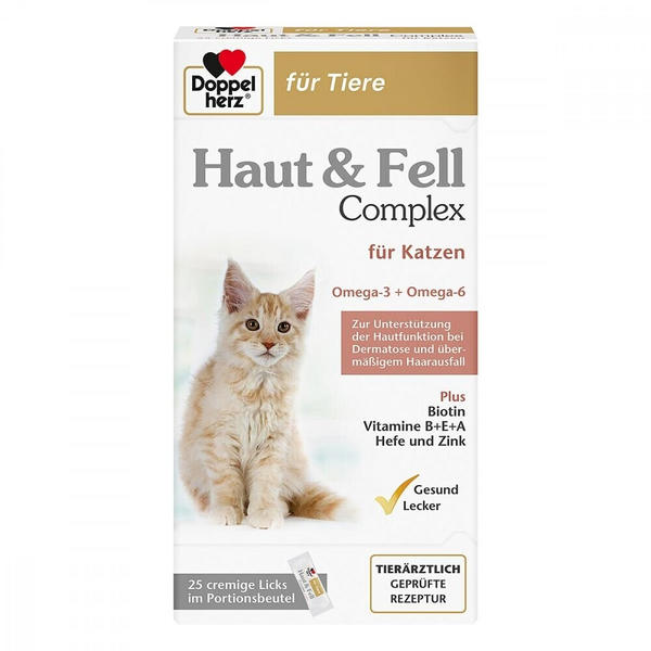 Doppelherz für Tiere Haut & Fell Complex für Katzen 25 Stück
