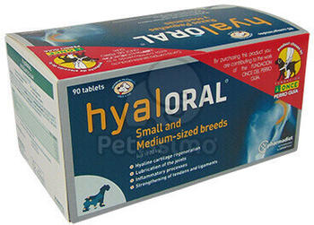 Pharmadiet Hyaloral Ergänzungsfuttermittel für kleine und mittelgroße Hunde (90 Stück)