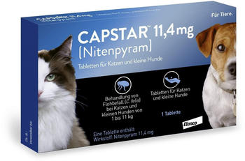 Elanco Capstar für Katzen und kleine Hunde 11,4mg 1 Tablette