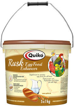 Quiko Rusk Spezialfutterzusatz zum Anfeuchten von Eifutter, Aufzuchtfutter und Weichfutter für Ziervögel 5kg (280605)