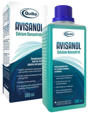 Quiko Avisanol Calcium-Konzentrat Unterstützt den täglichen Kalkbedarf bei Ziervögeln 500mL (210133)