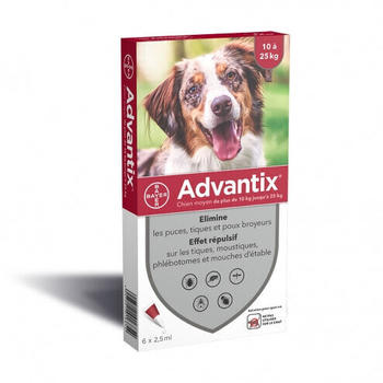 Advantix Spot On für Hunde 10-25 kg 6x2,5ml