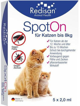 Redisan SpotOn für Katzen bis 8kg 5x2ml (18120986)