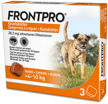Boehringer Ingelheim FRONTPRO Kautabletten Hund M (4-10 kg) 3 Tabletten