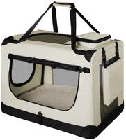 Hundetransportbox Lassie M (beige) Faltbar - 42 X 60 X 44 Cm - Hundebox Mit Decke,