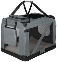Hundetransportbox Lassie M (grau) Faltbar - 42 X 60 X 44 Cm - Hundebox Mit Decke,