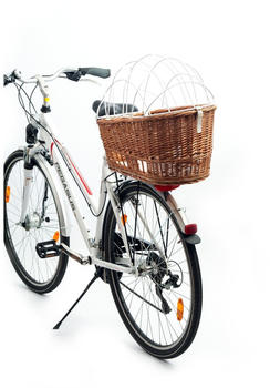 Aumüller Fahrrad-Tierkorb mit Halter Gepäckträgermontage