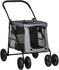 grau: Pawhut Hundebuggy mit Kissen 102x62x105cm