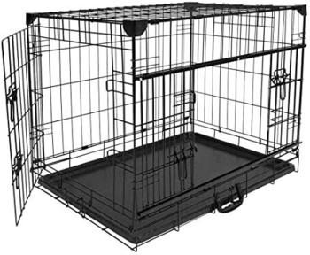 Duvo+ Hundekäfig Ninja Edition inkl. Schiebetür schwarz 56x33x41cm (11638)