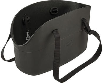 Ferplast Transporttasche f&uuml;r Haustiere Hundetasche inkl. Sicherheitsgurt 14 x 35 x H 22 cm Schwarz (79501017)
