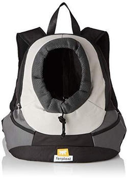 Ferplast Kleiner Hundetragerucksack KANGOO SMALL Gepolsterte Schultern Grau