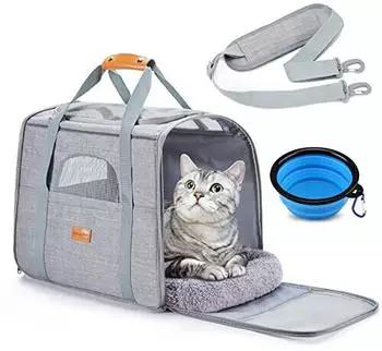 Morpilot Transportbox Katze faltbar M hellgrau