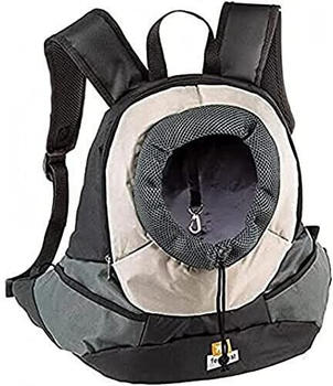 Ferplast Kleiner Hundetragerucksack KANGOO LARGE Gepolsterte Schultern Grau