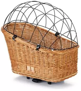 Beeztees Fahrradkorb für Gepäckträger inkl. Gitterabdeckung Weide (710085)
