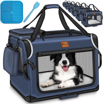 Tresko Haustierbox faltbar XXXL 102x69x69cm blau