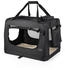 Lionto Hundetransportbox - faltbar - schwarz XXXL