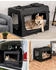 Lionto Hundetransportbox - faltbar - schwarz XXXL