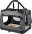 Lionto Hundetransportbox - faltbar - grau S