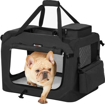 Feandrea S-XXXL Transportbox Oxford-Gewebe schwarz 60 cm, 42 cm, 42 cm