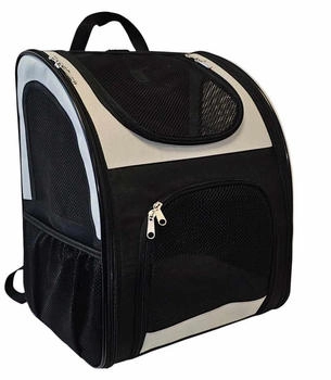 Nobby Tierrucksack Extend 2, creme/schwarz, ca. B34/H41/T28 cm