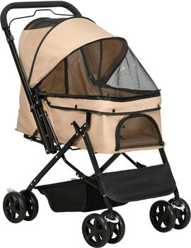 Pawhut Hundebuggy Hundewagen f&uuml;r kleine Hunde Katzen Pet Stroller Oxford