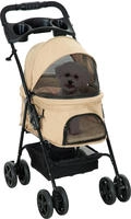 PawHut Hundewagen Pet Stroller f&uuml;r kleine Hunde und Katzen Khaki - Gr&uuml;n