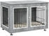 Pawhut Hundekäfig, Hundehütte für Mittelegroße Hunde, Hundebox mit Kissen