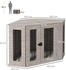 Pawhut Hundekäfig Eckige Hundehütte Hundebox mit Kissen, Hundehaus mit Türriegel