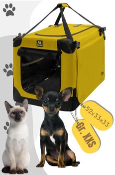Maelson Soft Kennel Safran Gelb, 62 cm - faltbare Hunde-Transportbox