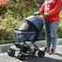 Pawhut Hundebuggy Hundewagen für kleine Hunde Katzen Pet Stroller Oxford Blau