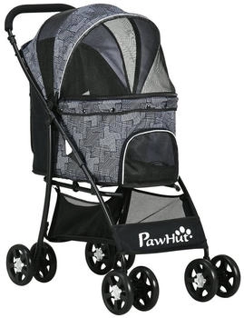 Pawhut Hundewagen mit Kissen faltbar