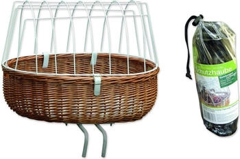 Aumüller Fahrrad-Tierkorb mit Halter + Schutzhaube Steuerkopfmontage vorne