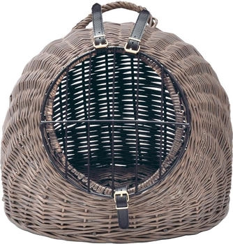Aumüller Transportkorb aus Vollweide Vintage grau/braun 50 cm
